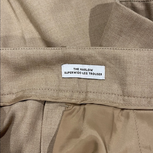 NWT Madewell Harlow Superwide-Leg Trouser Pants Tan Camel Pleated 12 - Picture 11 of 13